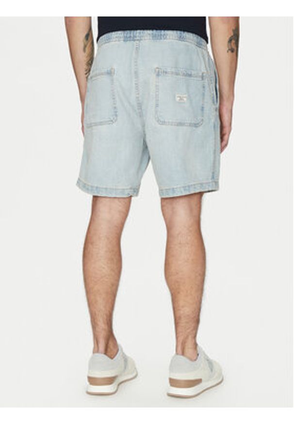 Guess Jeans Szorty jeansowe M5GD35 D5M51 Błękitny Regular Fit. Kolor: niebieski. Materiał: bawełna