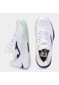 Buty do tenisa damskie Joma Ace Allcourt stabilität 2024. Zapięcie: sznurówki. Kolor: biały, wielokolorowy, fioletowy. Materiał: materiał, syntetyk, tkanina. Szerokość cholewki: normalna. Sport: tenis