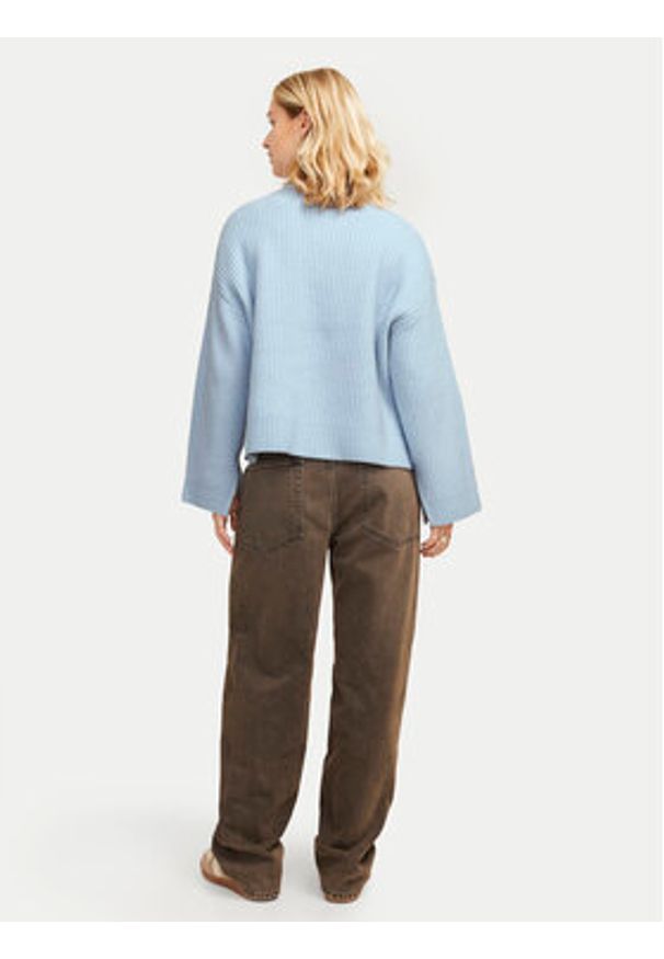 JJXX Sweter Sigga 12255358 Błękitny Relaxed Fit. Kolor: niebieski. Materiał: syntetyk