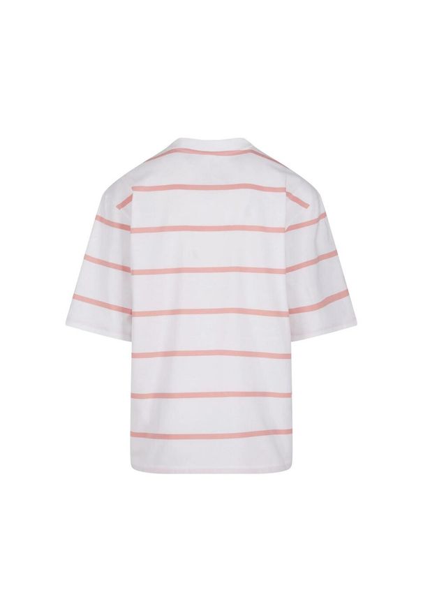 Urban Classics - Męska Koszulka Stripe Oversized T-shirt. Kolor: biały, wielokolorowy, różowy