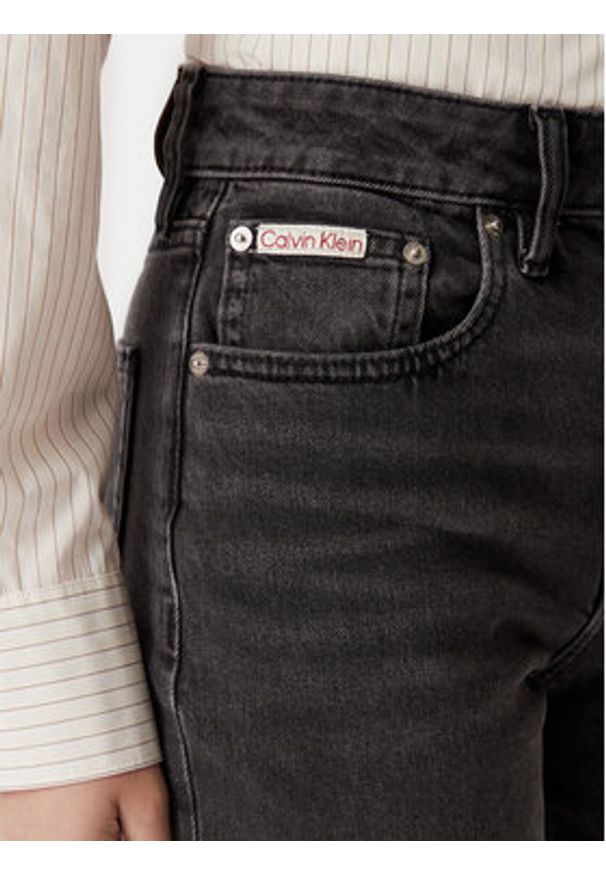 Calvin Klein Jeans Jeansy LV047F708G Czarny Straight Fit. Kolor: czarny