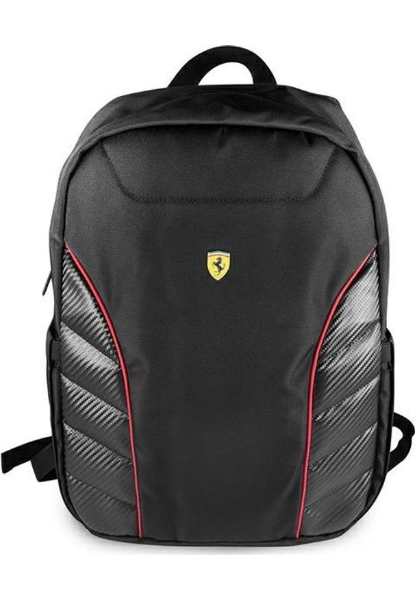 Czarny plecak na laptopa Ferrari