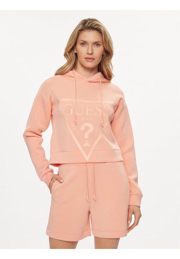 Guess Bluza New Alisa V2YQ08 K7UW2 Koralowy Regular Fit. Kolor: pomarańczowy. Materiał: wiskoza