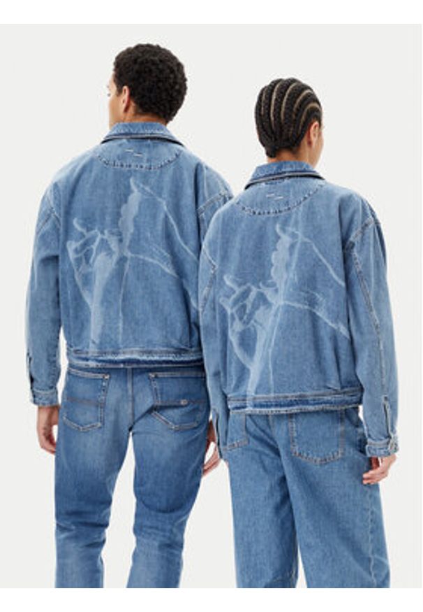 Filling Pieces Kurtka jeansowa Unisex 78620769975 Niebieski Regular Fit. Kolor: niebieski. Materiał: bawełna