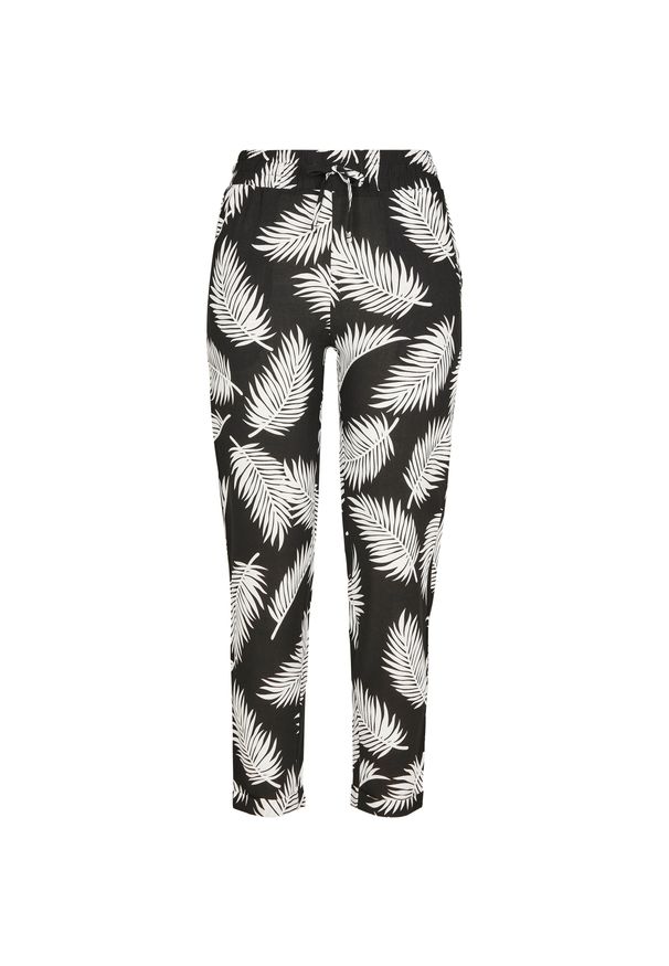 Urban Classics - Spodnie damskie Urban Classic elastic wait. Kolor: czarny, wielokolorowy, biały. Długość: długie. Sezon: lato