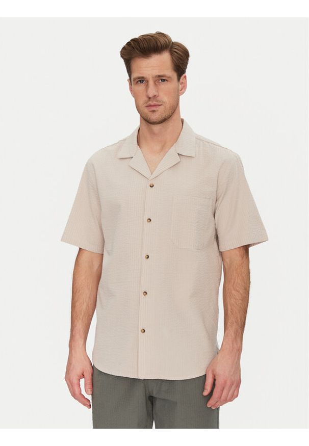 Only & Sons Koszula Eye Resort 22030342 Beżowy Relaxed Fit. Kolor: beżowy. Materiał: bawełna