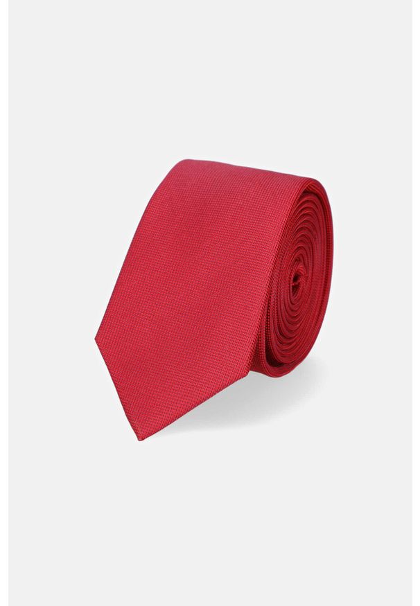 Lancerto - Krawat Bordowy. Kolor: czerwony. Materiał: tkanina, mikrofibra. Styl: klasyczny