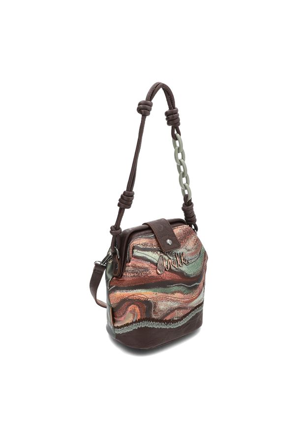 Brązowa Elegancka Torebka Anekke Damska Premium. Kolor: brązowy. Materiał: skórzane. Styl: elegancki