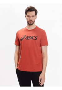 Asics T-Shirt Big Logo 2031A978 Pomarańczowy Regular Fit. Kolor: pomarańczowy. Materiał: bawełna, syntetyk