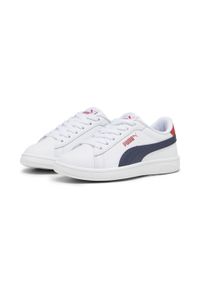 Puma - Dziecięce buty Smash 3.0 L PUMA White Navy For All Time Red Blue. Kolor: wielokolorowy, biały, niebieski