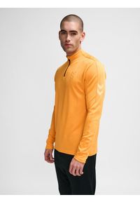 Top treningowy z zamkiem błyskawicznym 1/2 Hummel Active PL. Kolor: pomarańczowy. Materiał: dresówka. Sport: fitness #2