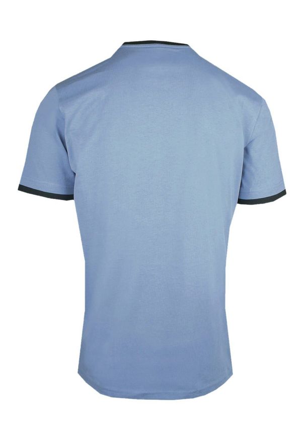 T-Shirt (Koszulka) Męska - Pako Jeans - Kolor Niebieski, Napisy. Okazja: na co dzień. Kolor: niebieski. Materiał: bawełna. Wzór: nadruk. Styl: casual