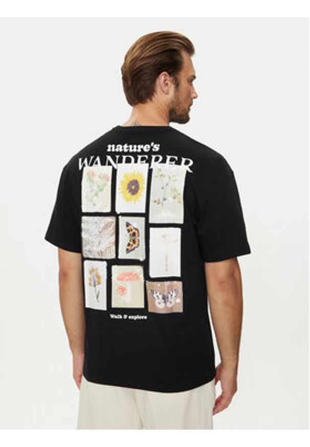 Jack & Jones - Jack&Jones T-Shirt Bradley 12264415 Czarny Relaxed Fit. Kolor: czarny. Materiał: bawełna