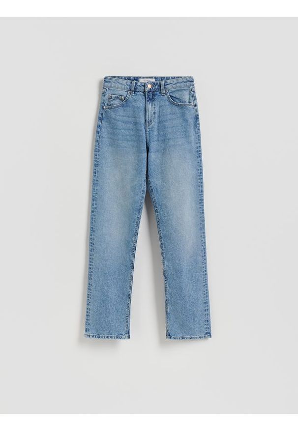Reserved - Jeansy straight leg - niebieski. Kolor: niebieski