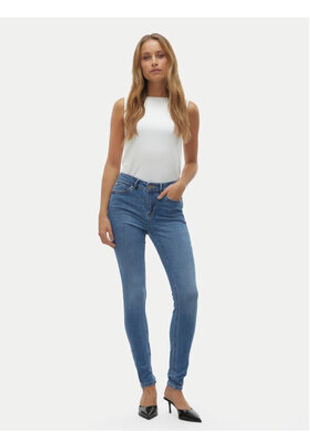 Vero Moda Jeansy Flash 10300173 Niebieski Skinny Fit. Kolor: niebieski