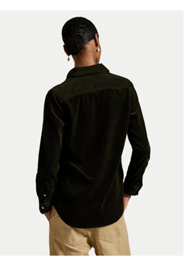 Polo Ralph Lauren Koszula 211971526001 Zielony Slim Fit. Typ kołnierza: polo. Kolor: zielony. Materiał: bawełna