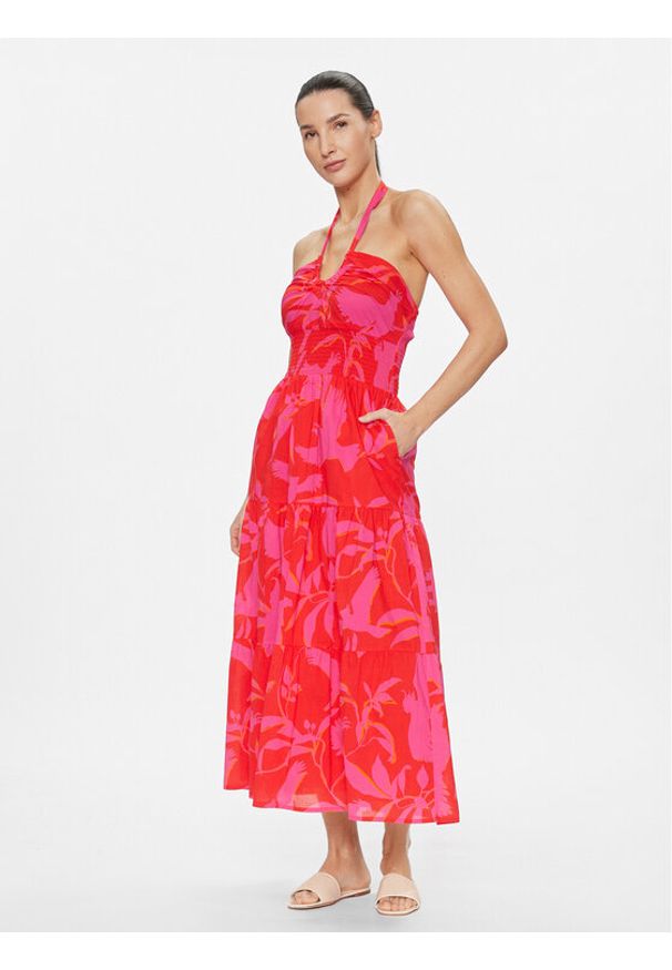 Seafolly Sukienka letnia SEAFOLLY-55162-DR Czerwony Regular Fit. Kolor: czerwony. Materiał: bawełna. Sezon: lato