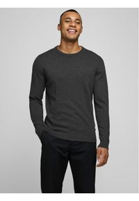 Jack & Jones - Jack&Jones Sweter Basic 12137190 Szary Regular Fit. Kolor: szary. Materiał: bawełna