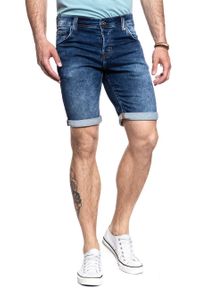 Mustang - SPODENKI MĘSKIE MUSTANG Chicago Short DENIM BLUE 1007113 5000 683. Materiał: denim