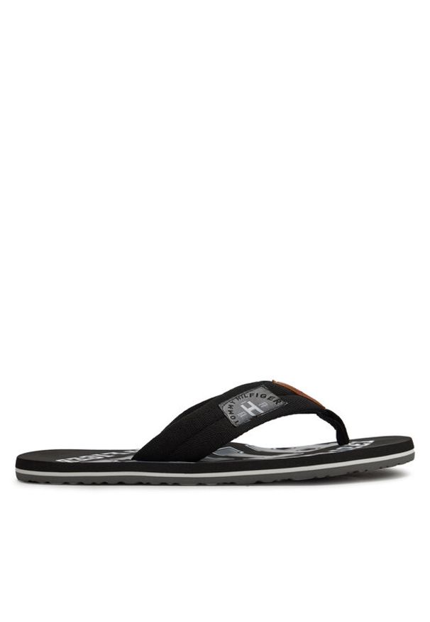 TOMMY HILFIGER - Tommy Hilfiger Japonki Essential Th Beach Sandal FM0FM01369 Czarny. Kolor: czarny. Materiał: materiał