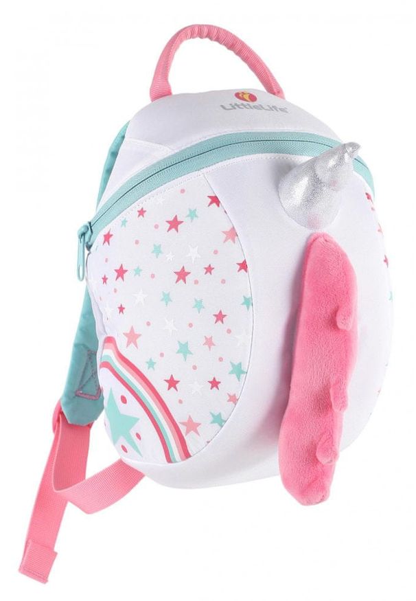 LittleLife plecak Animal Kids Backpack - Unicorn. Kolor: różowy. Wzór: motyw zwierzęcy, paski