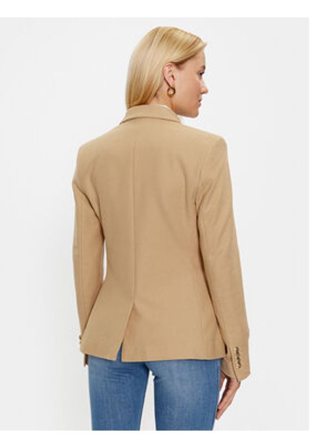 Lauren Ralph Lauren Marynarka 200797305013 Beżowy Regular Fit. Kolor: beżowy. Materiał: bawełna