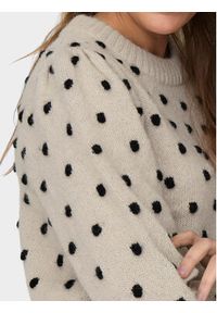 JDY Sweter 15304813 Écru Regular Fit. Materiał: syntetyk #7