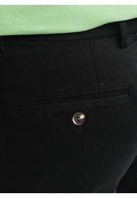 Pako Lorente - PAKO LORENTE - Czarne spodnie z zaszewkami. Okazja: na co dzień. Kolor: czarny. Materiał: bawełna, elastan. Wzór: gładki. Styl: casual #8