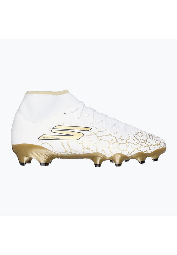 skechers - Buty piłkarskie męskie SKECHERS Razor 1.5 Academy FG. Kolor: biały. Sport: piłka nożna