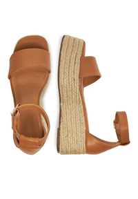 DeeZee Espadryle Q020 Brązowy. Kolor: brązowy. Materiał: skóra #7