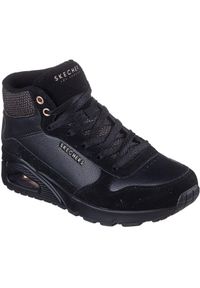 skechers - Buty Skechers Uno - Stacre Shine, Dla obu płci. Kolor: czarny. Materiał: skóra ekologiczna, materiał. Sport: fitness