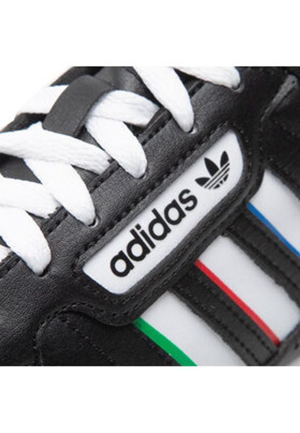 Adidas - adidas Sneakersy Continental 80 Stripes J GW6643 Czarny. Kolor: czarny. Materiał: skóra