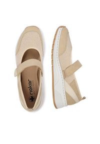 Rieker Sneakersy N6554-60 Beżowy. Kolor: beżowy. Materiał: materiał #3