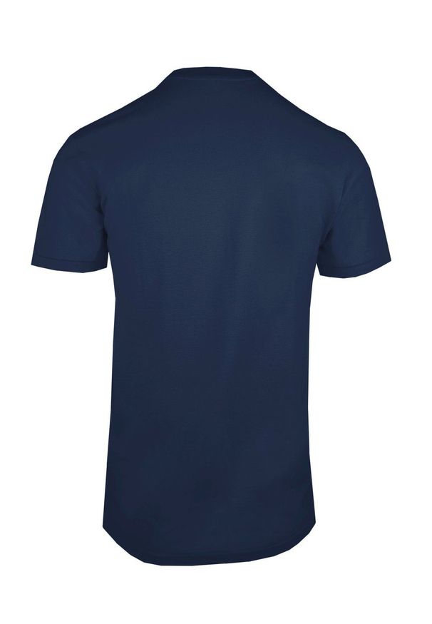 Męski T-Shirt (Koszulka) z Dekoltem na Guziki - Pako Jeans - Granatowa. Okazja: na co dzień. Kolor: niebieski. Materiał: bawełna. Styl: casual