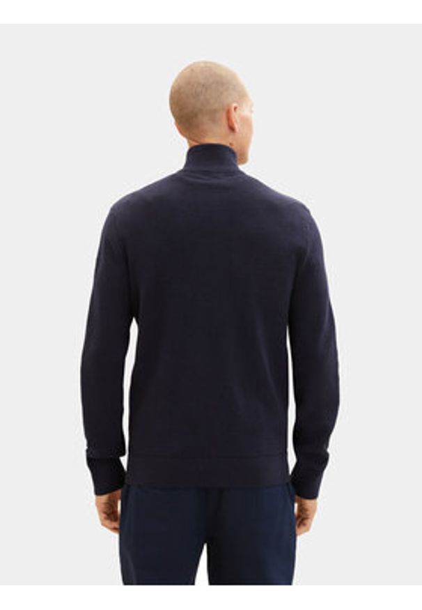 Tom Tailor Sweter 1038317 Granatowy Regular Fit. Kolor: niebieski. Materiał: bawełna