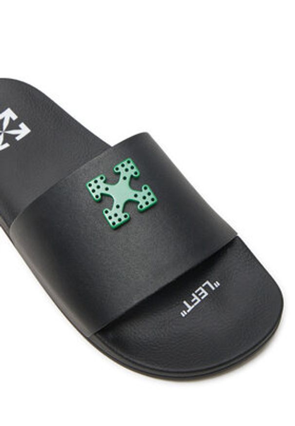 OFF-WHITE - Off-White Klapki OMIC001S22MAT0041025 Czarny. Kolor: czarny. Materiał: skóra