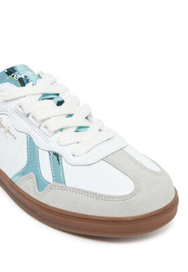 Pepe Jeans Sneakersy Ball Rise W PLS00037 Biały. Kolor: biały. Materiał: skóra