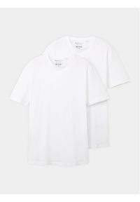 Tom Tailor Denim Komplet 2 t-shirtów 1038633 Biały Regular Fit. Kolor: biały. Materiał: denim, bawełna