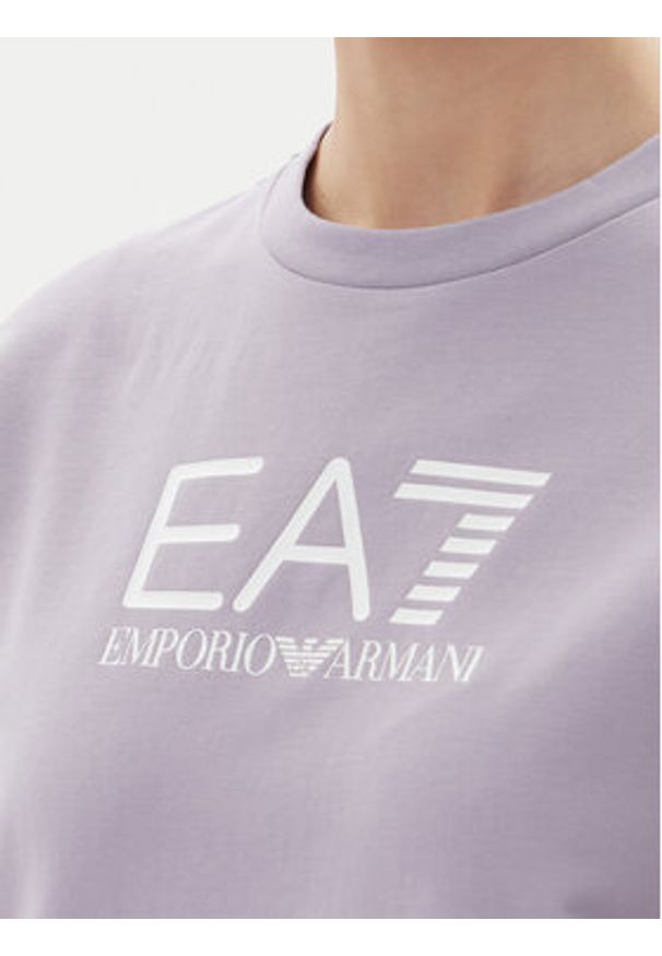 EA7 Emporio Armani Dres 7W000115 AF13135 UA092 Fioletowy Regular Fit. Kolor: fioletowy. Materiał: bawełna