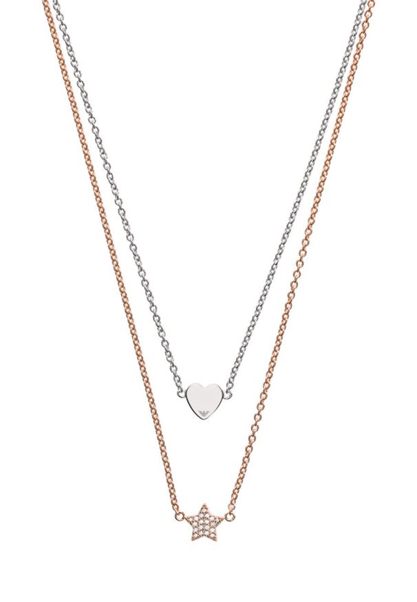 Emporio Armani - Biżuteria EG3411040. Materiał: srebrne. Kolor: srebrny. Wzór: aplikacja