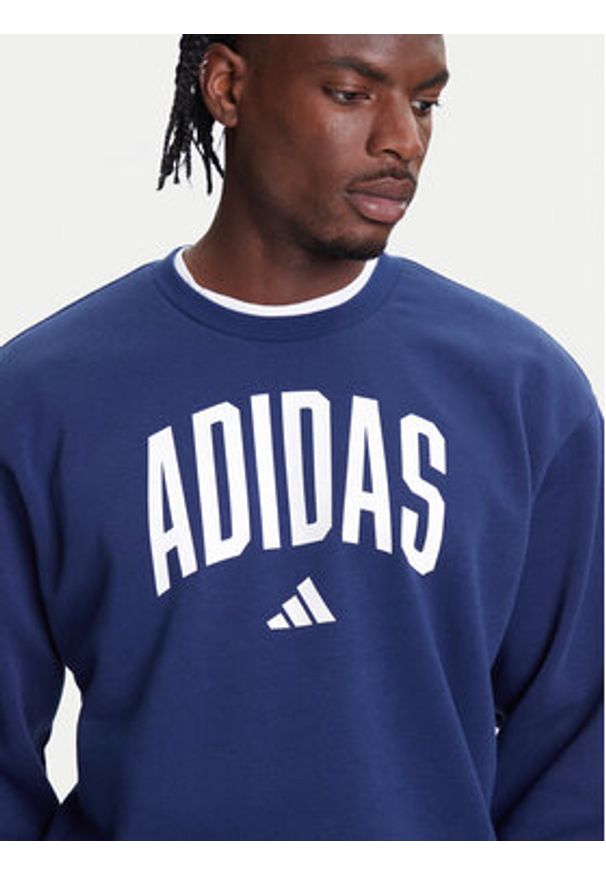 Adidas - adidas Bluza Collegiate JM1734 Niebieski Regular Fit. Kolor: niebieski. Materiał: bawełna