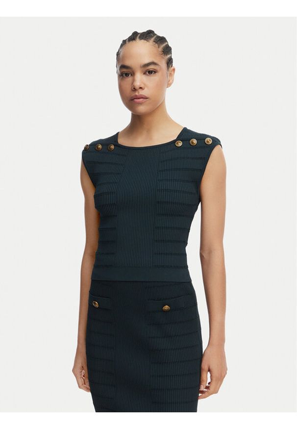 Guess Bluzka W5YR12 Z0130 Zielony Regular Fit. Kolor: zielony. Materiał: syntetyk