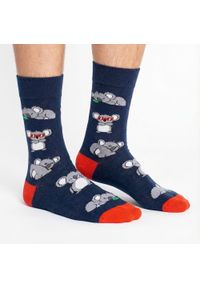 His Story - Skarpetki Bawełniane - Tematyczne - Miś Koala, Granatowe. Kolor: niebieski. Materiał: elastan, bawełna, poliamid #3
