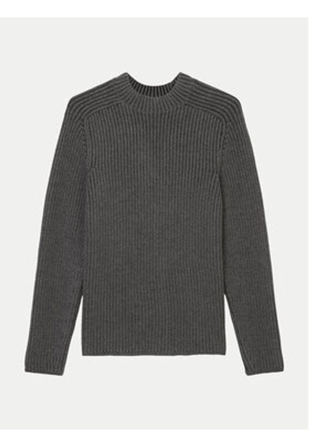 Marc O'Polo Sweter 429 6018 60318 Szary Regular Fit. Typ kołnierza: polo. Kolor: szary. Materiał: wełna, bawełna