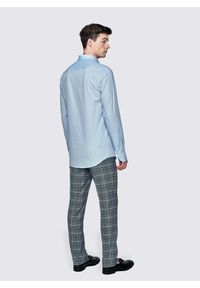 Pako Lorente - PAKO LORENTE – Szare spodnie garniturowe w granatową kratę. Kolor: szary, niebieski, wielokolorowy. Materiał: poliester, elastan, wiskoza #8