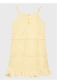 Guess Sukienka letnia J3GK23 WFGJ0 Żółty Regular Fit. Kolor: żółty. Materiał: bawełna. Sezon: lato