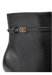 Tory Burch Botki Double T Buckle 158092-006 Czarny. Kolor: czarny. Materiał: skóra #5