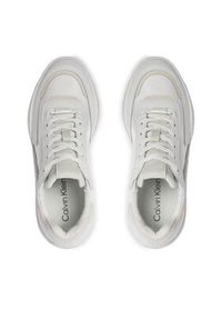 Calvin Klein Sneakersy Cloud Wedge Lace Up-Pearlized HW0HW02040 Biały. Kolor: biały. Materiał: skóra #4