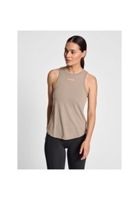 Damski tank top Hummel MT Vanja. Kolor: szary, zielony, wielokolorowy. Materiał: materiał, dzianina. Długość rękawa: bez rękawów. Wzór: nadruk. Sport: fitness