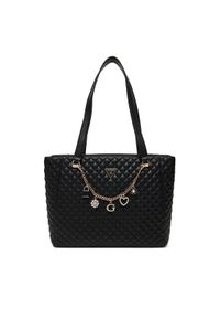 Guess Torebka Everlee HWEG86 79250 Czarny. Kolor: czarny. Materiał: skórzane